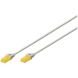 Digitus DK-1617-A-0025S RJ45 sieťové káble, prepojovacie káble CAT 6A U/UTP 0.25 m sivá bez halogénov, samozhášavý, flex