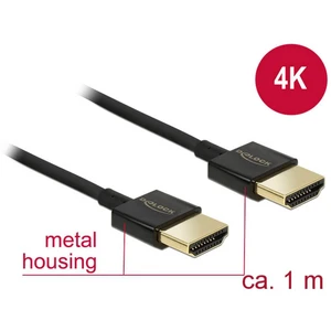 Delock HDMI prepojovací kábel #####HDMI-A Stecker, #####HDMI-A Stecker 1.00 m čierna 84771 pozlátené kontakty #####HDMI-