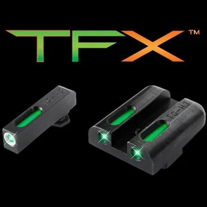 Mířidla TFX Tritium / Fiber-Optic Truglo® - Glock® Low Set – Černá (Barva: Černá)