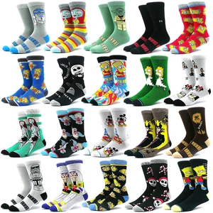 1 pair of new men's anime movie women's socks cotton stockings men's role-playing calf socks crew personality hip-hop fun socks