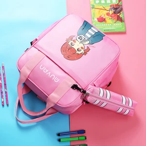 Children's tuition bag, cartoon cross-body bag, nylon student school bag, tutoring class, training institution gift