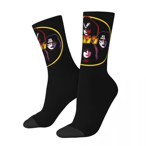 Kiss Band Rock Stars Merchandise Socks Sweat Absorbing Graphic Long Socks Super Soft for Womens Little Small Gifts