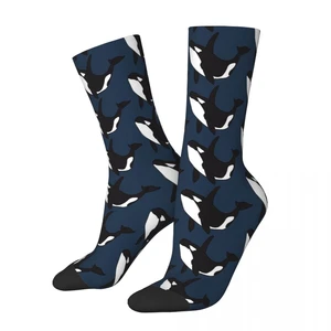 Meme Orcinus Orca Whale Dolphin Socks Male Mens Women Autumn Stockings Harajuku