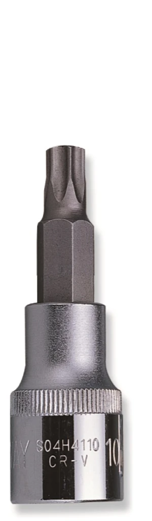 Zástrčné hlavice Torx, 1/2", velikosti T20-T70, délka 58 mm - JONNESWAY Profil: Torx, Velikost čtyřhranu: 1/2", Velikost: T60