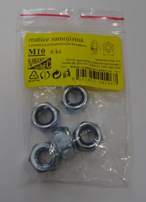 MDtools Matice 6hranné samojisticí DIN 985, pozinkované, různé rozměry Velikost: M12x1.75 mm