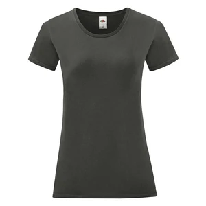 Iconic Women's Graphite T-shirt in combed cotton Fruit of the Loom