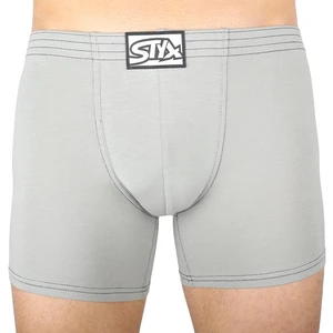 Men's boxers Styx long classic elastic light gray