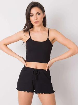 RUE PARIS Černý crop top