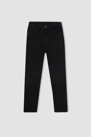 DEFACTO Boy Slim Fit Straight Leg Pocket Black Jeans