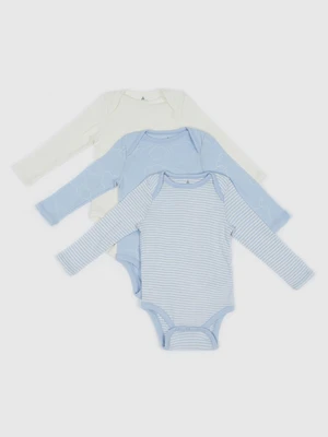 GAP Baby body s dlouhým rukávem, 3ks - Kluci