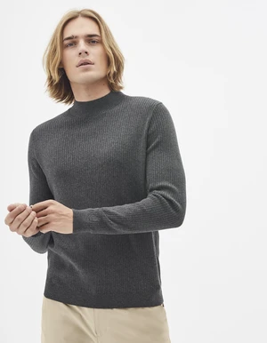 Dark grey basic sweater Celio Setilo