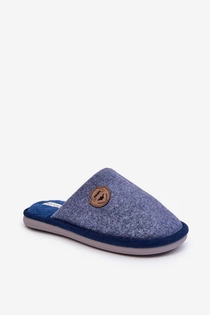 Makis Men's Classic Blue Slippers