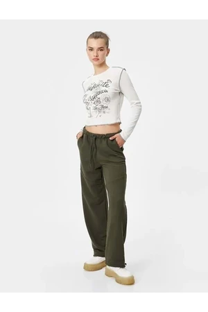 Koton Women's Clothing Pants Khaki