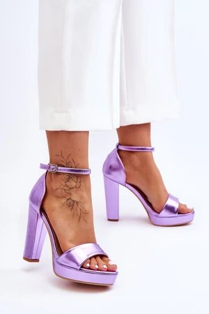 High heel sandals Purple Mandy