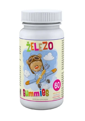 Clinical Železo Gummies 60 pektinových bonbónů s hroznovou příchutí