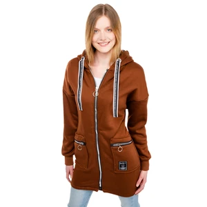 Women's Extended Sweatshirt GLANO - Brown