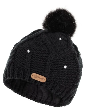 Women's fashion beanie with pompom Kilpi LADY-W black