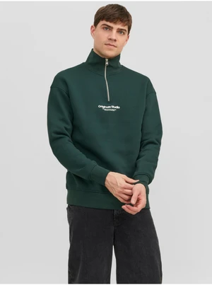 Dark Green Mens Sweatshirt Jack & Jones Vester - Men