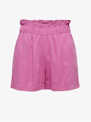 Pink High Waisted Shorts ONLY Caly - Women