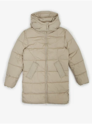 Tom Tailor Light Grey Girls' Quilted Winter Coat with Detachable Hood Tom T - Girls