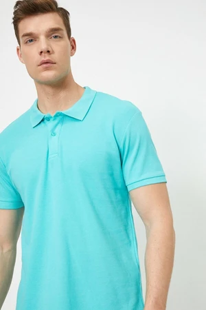 Koton Men's Mint Green Polo Neck T-shirt