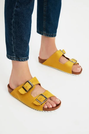 Trendyol Mules - Yellow - Flat