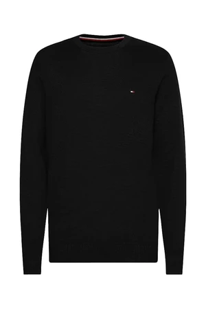 Sveter - TOMMY HILFIGER CORE COTTON-SILK CNECK čierny