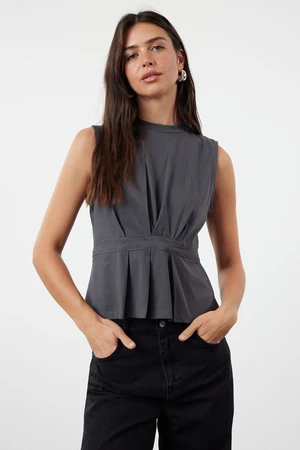 Trendyol Anthracite Knitted Blouse