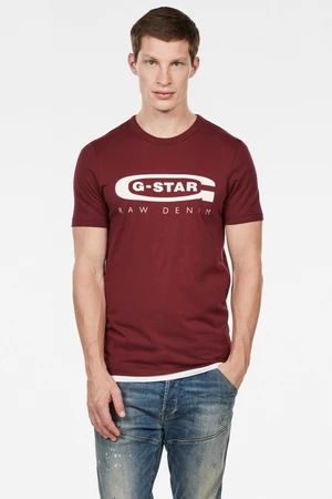 G-STAR T-Shirt - Graphic 4 slim r t ss burgundy red