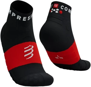 Compressport Ultra Trail Low Black/White/Core Red T4 Calcetines para correr