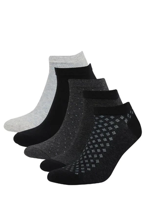 DEFACTO Men's 5-Piece Cotton Booties Socks