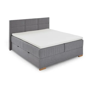 Szare łóżko boxspring ze schowkiem 160x200 cm Tambo – Meise Möbel