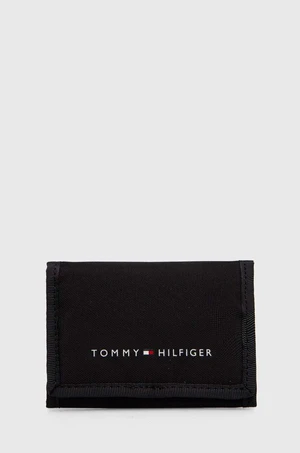 Detská peňaženka Tommy Hilfiger chlapčenský, čierna farba, AU0AU01778