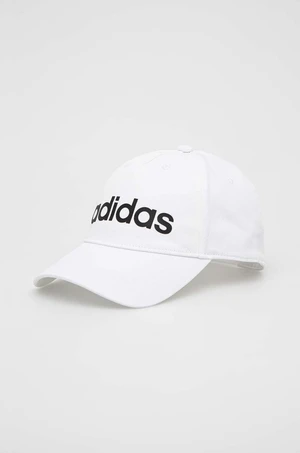 Kšiltovka adidas bílá barva, s potiskem, IC9707