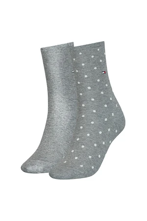 Socks - Tommy Hilfiger Dot 2 Pack Grey