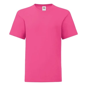 Pink children's t-shirt in combed cotton Fruit of the Loom