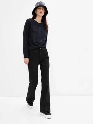 GAP Jeans high rise flare czarny - Kobieta