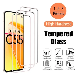 Tempered Glass On For Realme C55 6.72" RealmeC55 C 55 Screen Protective Protector Phone Cover Film