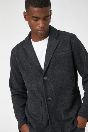 Koton Basic Jacket with Pocket Detail and Buttons