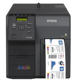 Epson ColorWorks C7500G C31CD84312, farebná tlačiareň štítkov, cutter, disp., USB, Ethernet, black