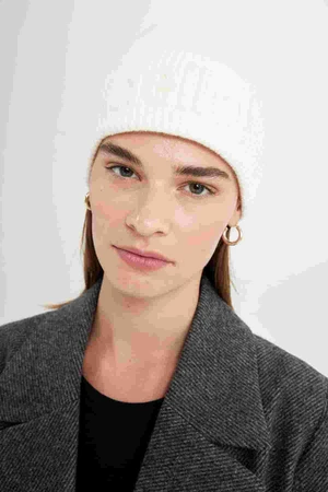 DEFACTO Women's Slogan Knitted Beret