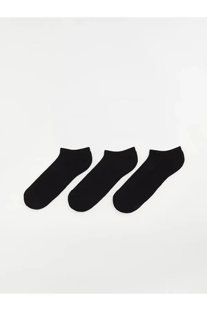 LC Waikiki LCW ACCESSORIES Black Men's Sneaker Socks 3-Pack