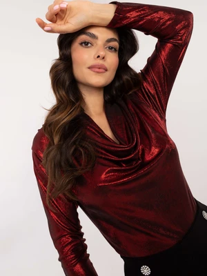 Dark red formal blouse