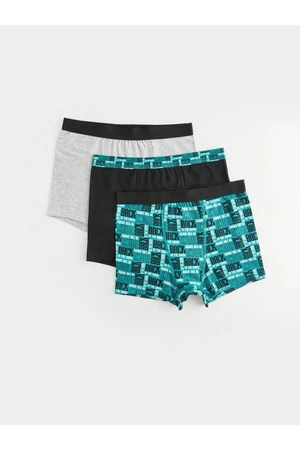 LC Waikiki Printed Cotton Boy's Boxer Set of 3