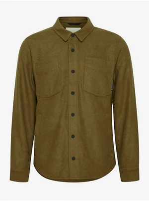 Khaki Lightweight Shirt Jacket Blend - Men