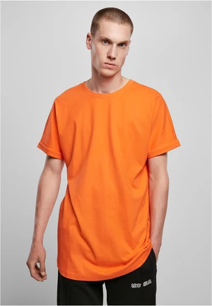 Tangerine T-shirt with a long shape