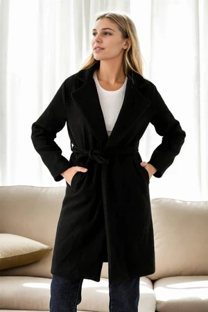 79405 Dewberry Long Women Coat-BLACK