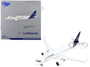 Airbus A320neo Commercial Aircraft "Lufthansa - Lovehansa" White with Dark Blue Tail 1/400 Diecast Model Airplane by GeminiJets