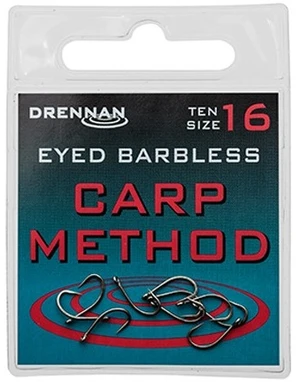 Drennan háčiky bez protihrotu eyed carp method barbless - veľkosť 14