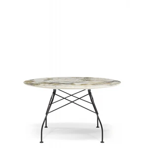 Glossy Marble finish kulatý 130 cm černá symfonie Kartell